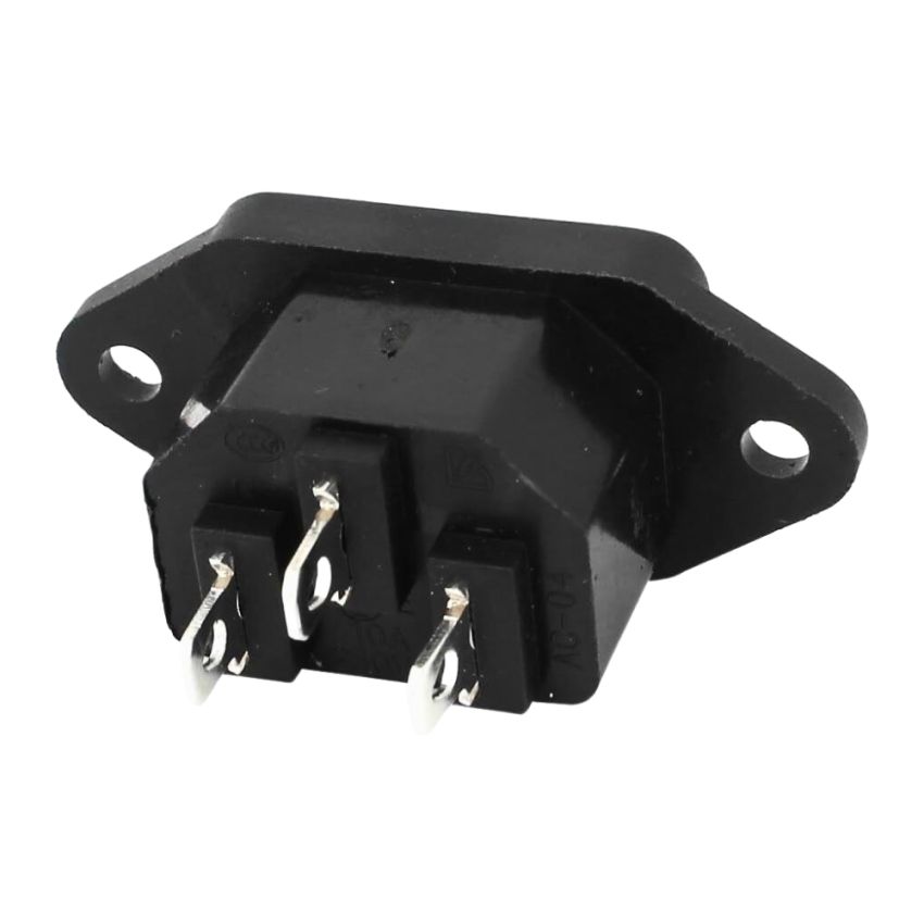 Chassis Panel Mount Plug (PIN),250V,10A,3-Pin