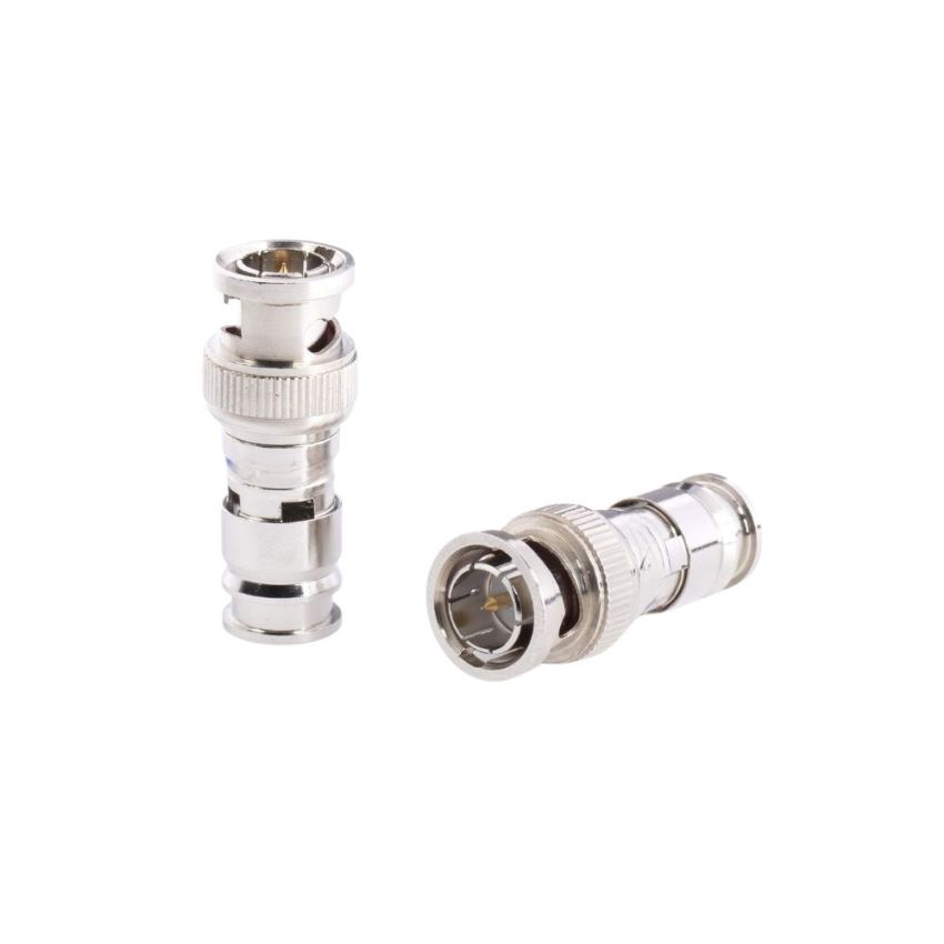 RG59,BNC Connector Coaxial Cable Connector Crimp Type Nickel Plated