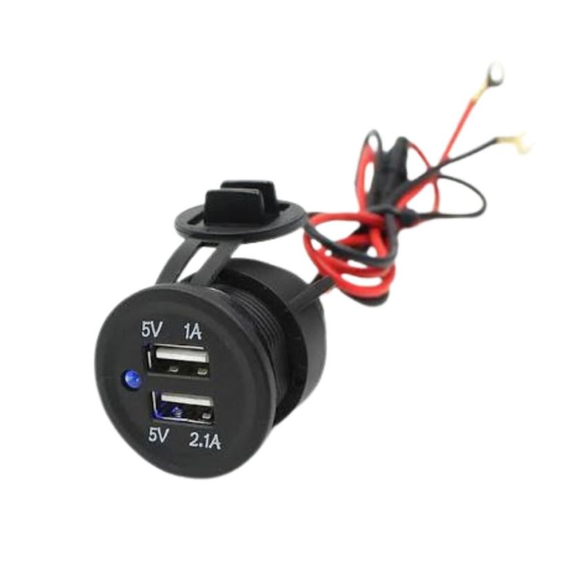 Car Socket,12V-5V,Dual USB Charger