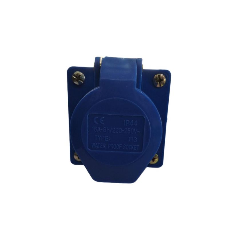113-16A,Wall Socket,220-250V,3-Pin,IP44, 16A