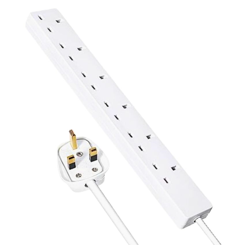 Power Extension Strip,3-Pin,6 Sockets,3m