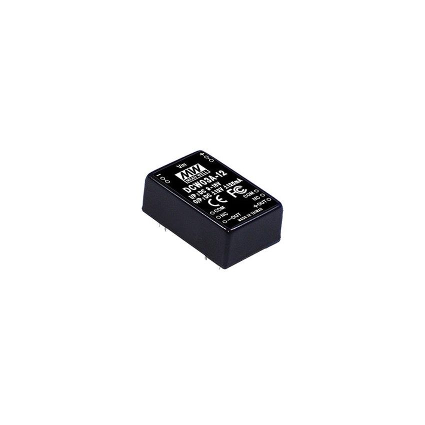 Mean Well DCW03B-15 DC-DC Converter, 3W, ±15V Output, 18-36V Input