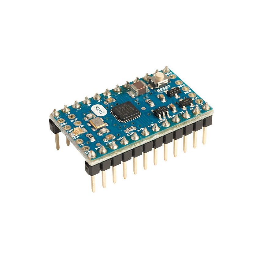 A000087 ,Arduino Mini with Headers - ATmega328 Microcontroller, 16MHz Clock, 14 Digital I/O Pins
