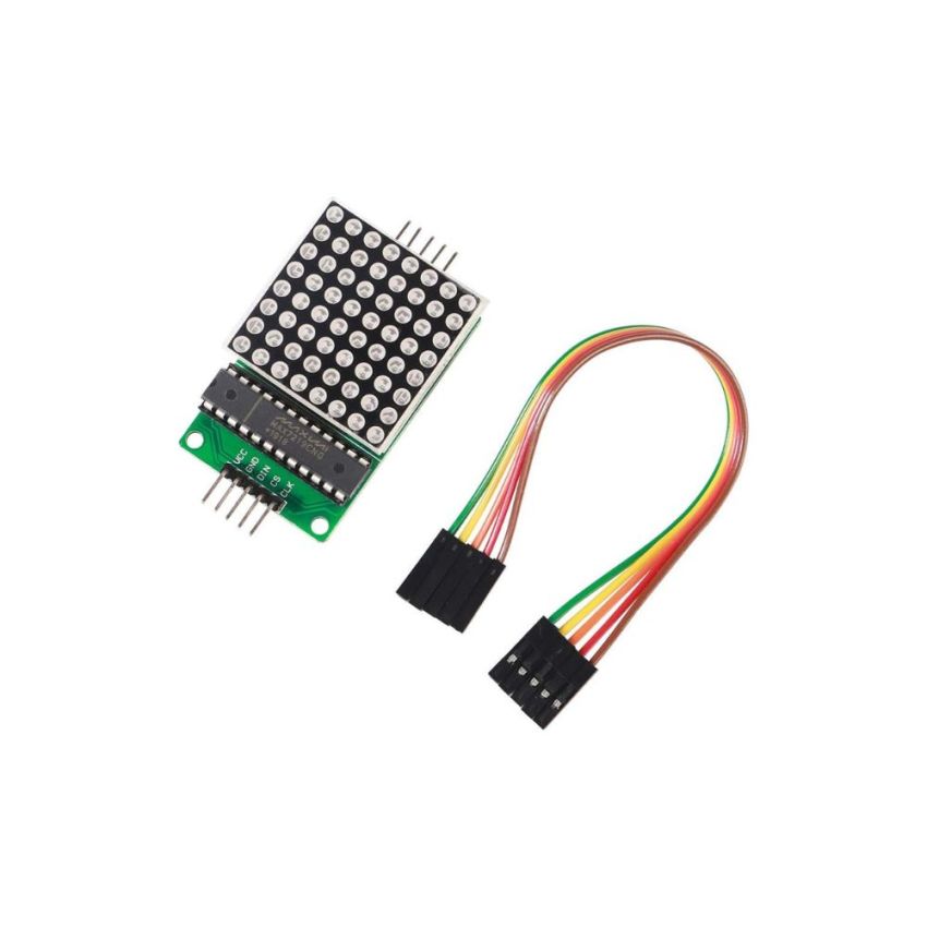 MAX7219,8x8 Dot LED Matrix Display Module, Serial Interface, Arduino Compatible