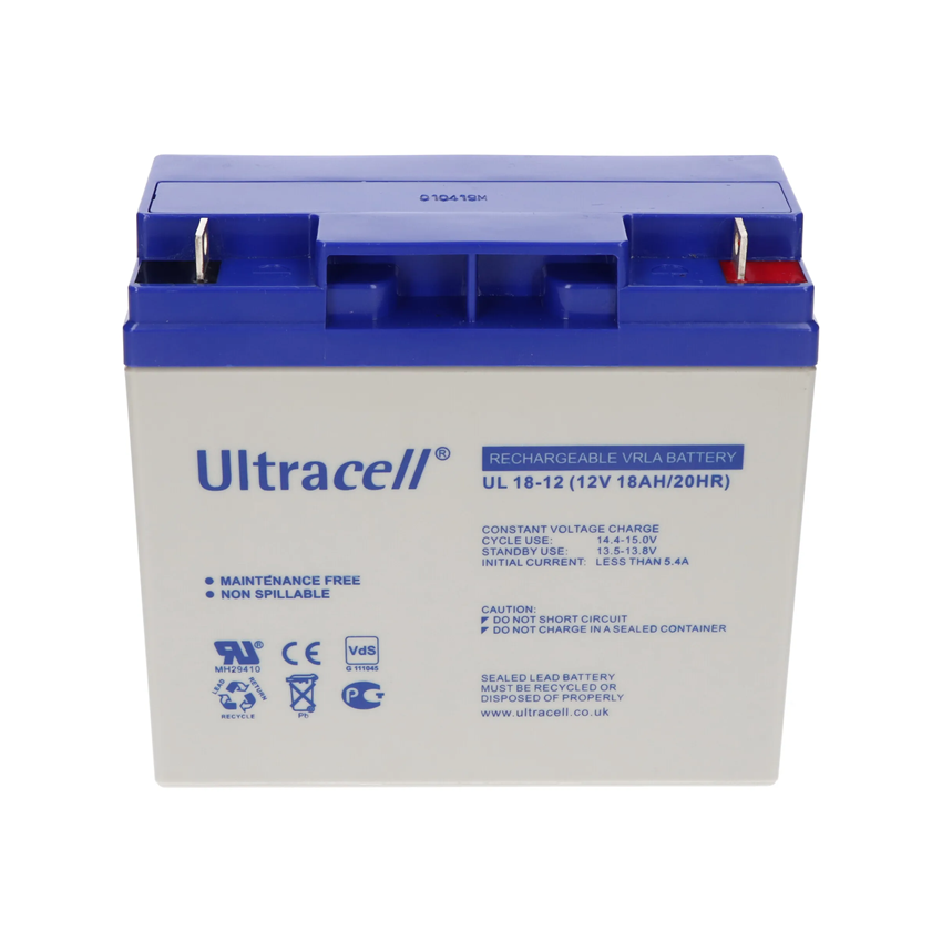UL18-12 - Ultracell, Lead-Acid Rechargeable Battery, 12V, 18Ah
