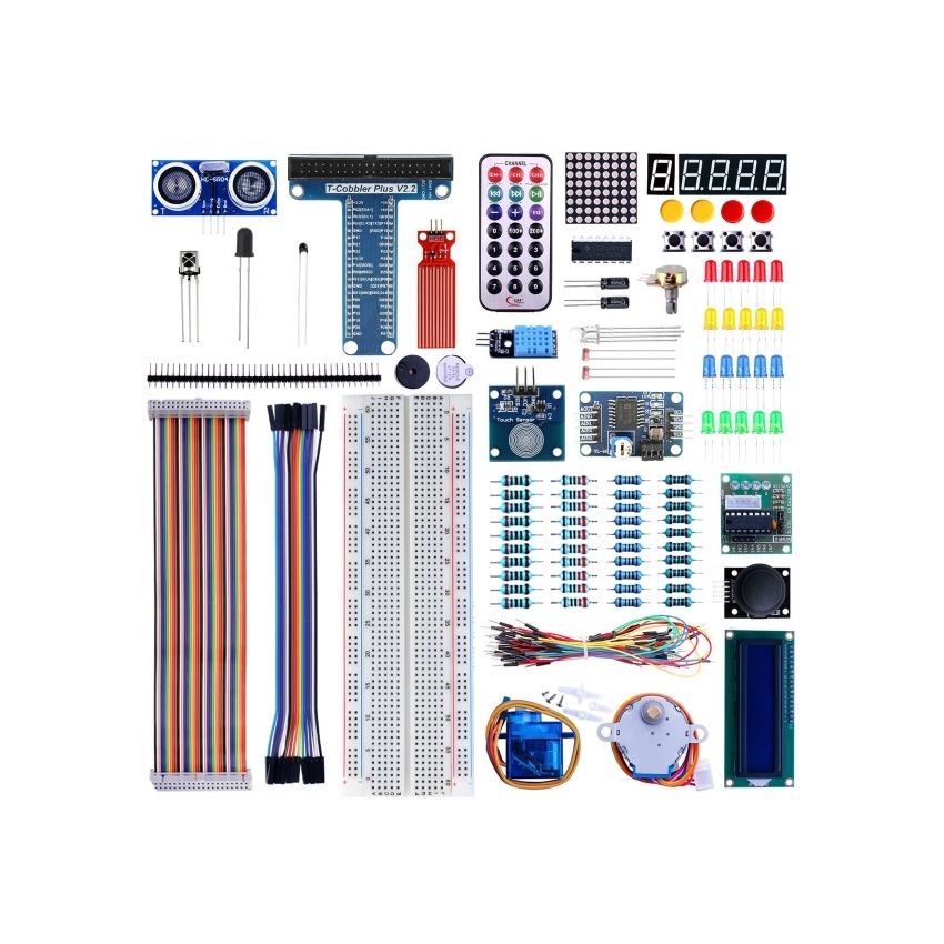 Starter Kit for Raspberry Pi + Arduino ,with 25 Modules & Sensors, LCD1602 Display, and 56 Detailed Project Tutorials