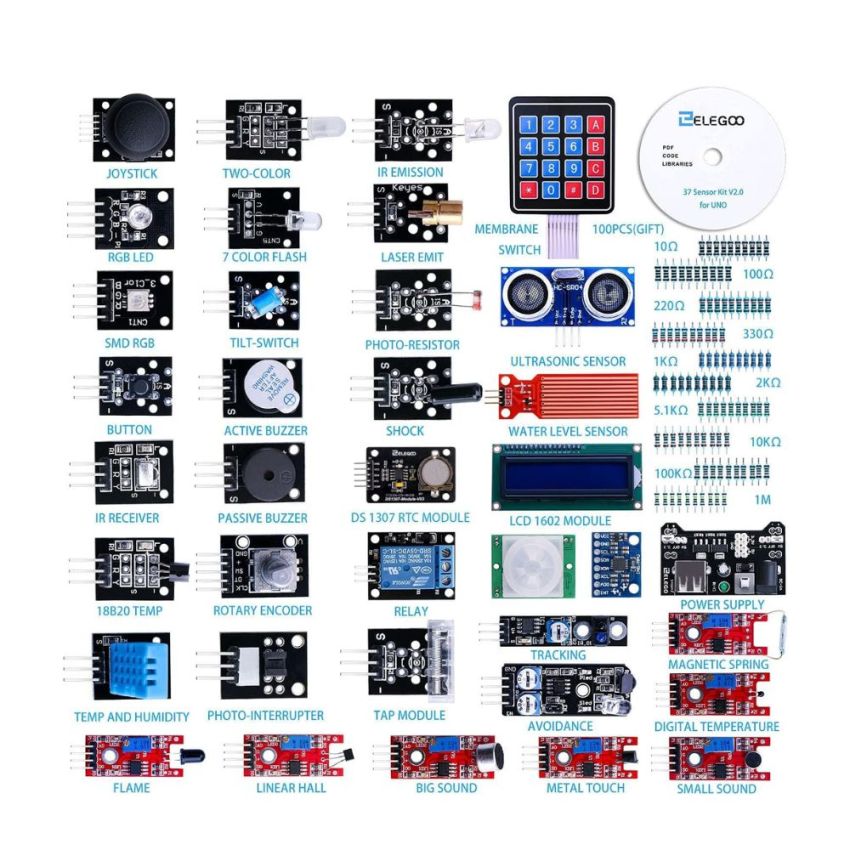 ELEGOO 37 in 1 Sensor Modules Kit V2.0