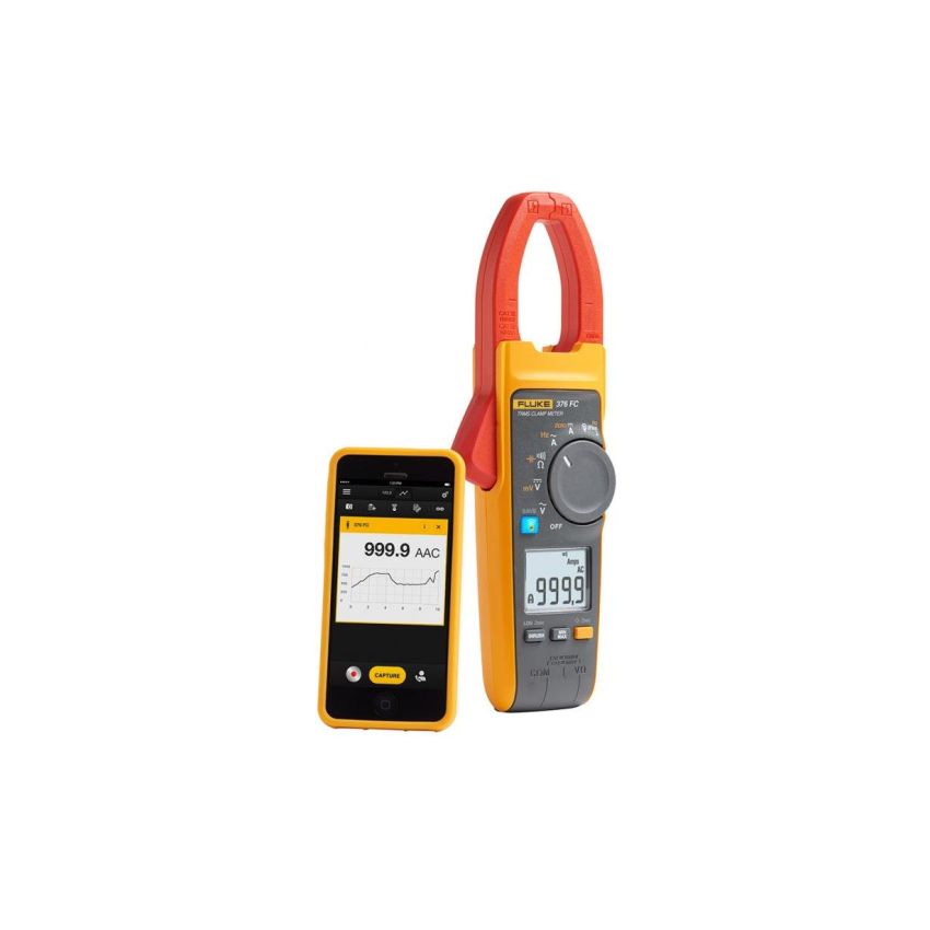 Fluke 376 FC True-RMS Clamp Meter with iFlex, 1000V/1000A, Bluetooth Connectivity