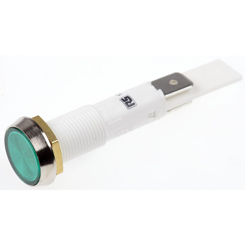 Green Indicator Light, 12V, Green,10mm