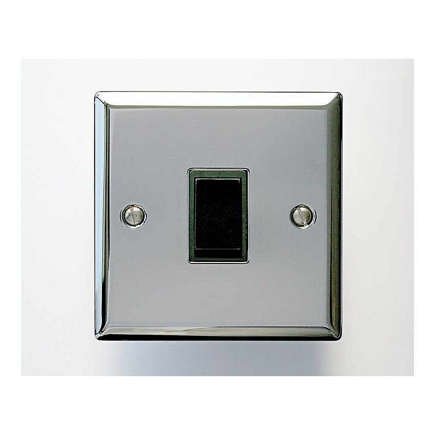 1 Gang 2 Way Switch, 10A, 230V AC, Chrome Plated