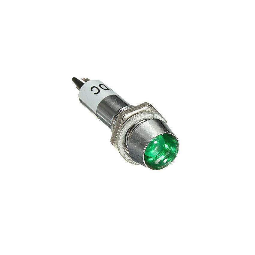 Green Indicator Light, 12V, Green,10mm