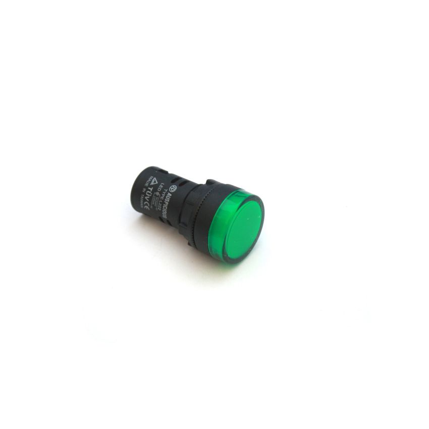 L22-440, Green LED Indicator Light – 22mm, 220V AC/DC