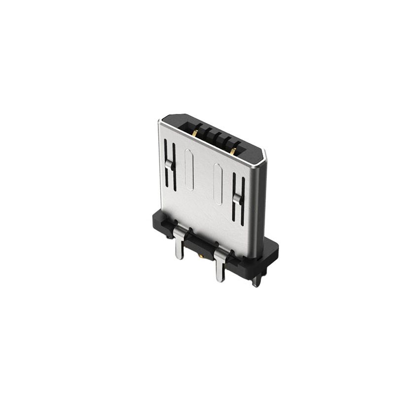 USB Connectors Micro B Plug, Vertical, TH, 30u