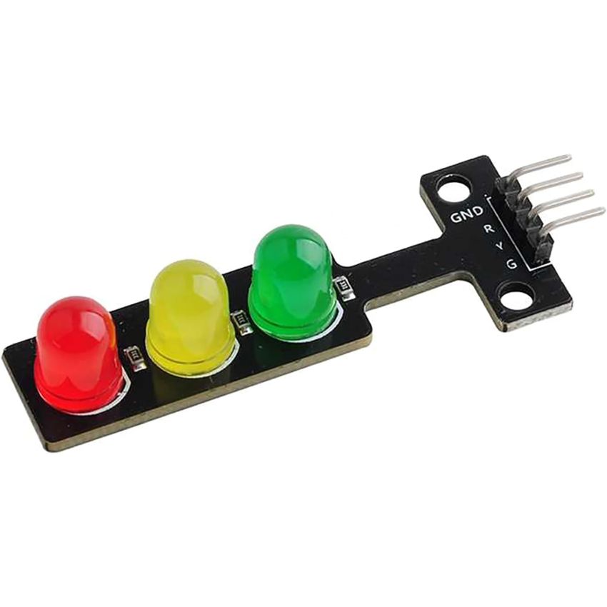 LED Traffic Light Module-Red/Yellow/Green, 4-Pin Interface