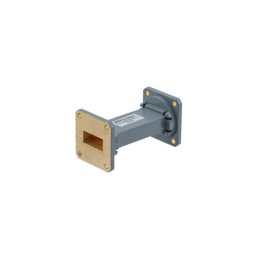 PE-W90S001-3 WR-90 Commercial Grade Straight Waveguide Section 3 Inch Length with UG-39/U Flange Operating from 8.2 GHz to 12.4 GHz