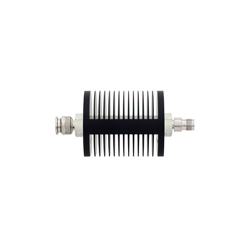 30 dB Fixed Attenuator; TNC Male to TNC Female BlackAnodized Aluminum Heatsink Body Rated to 25 Watts Up to 18 GHz