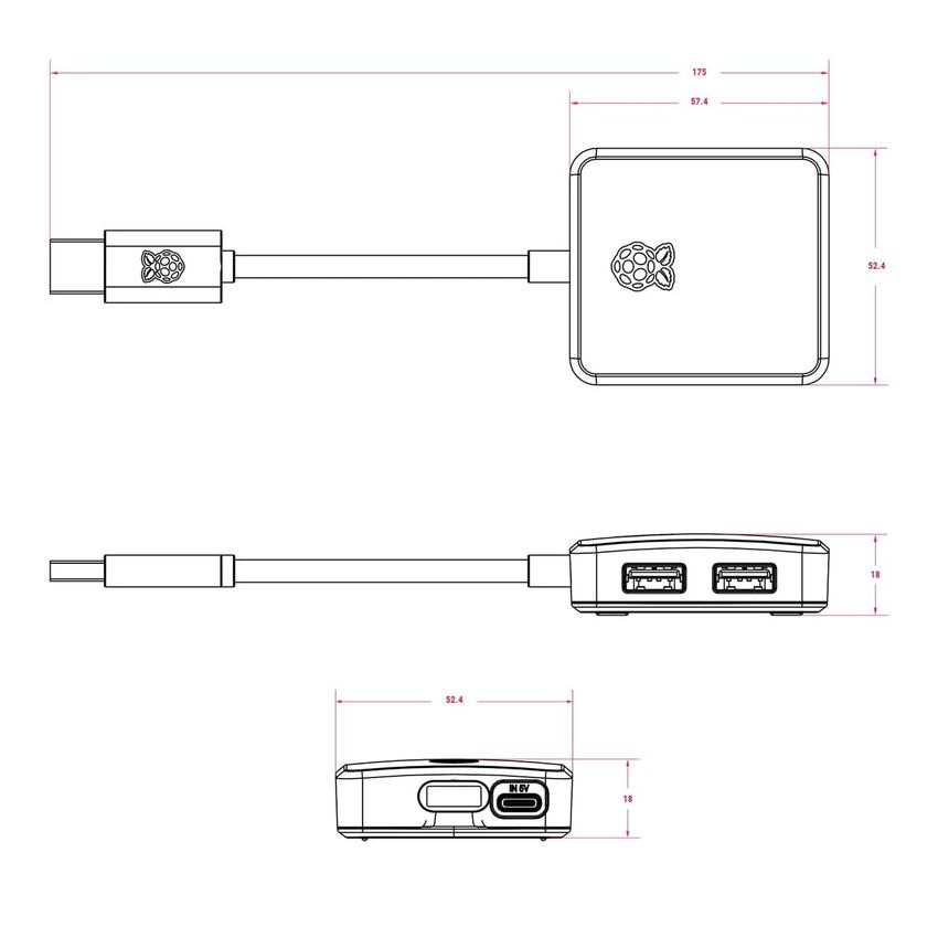 SC1636, Raspberry Pi USB 3.0 Hub