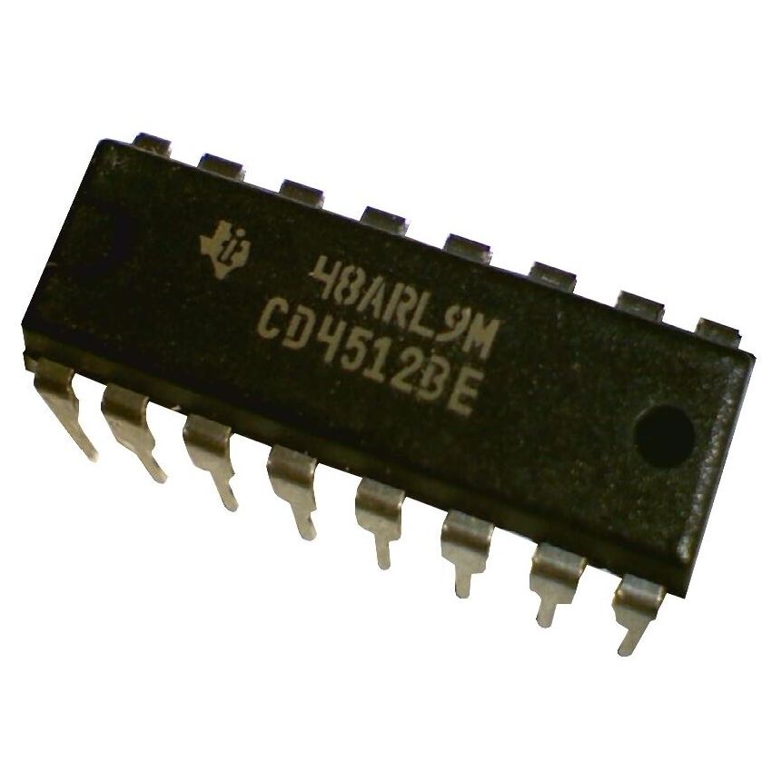 CD4512BE, 8-Channel Data Selector/Multiplexer, DIP-16