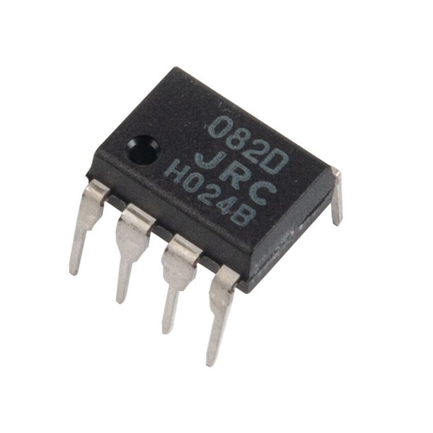 NJM082D, Dual J-FET Operational Amplifier, Low Input Bias & High Gain Bandwidth, DIP-8 Package