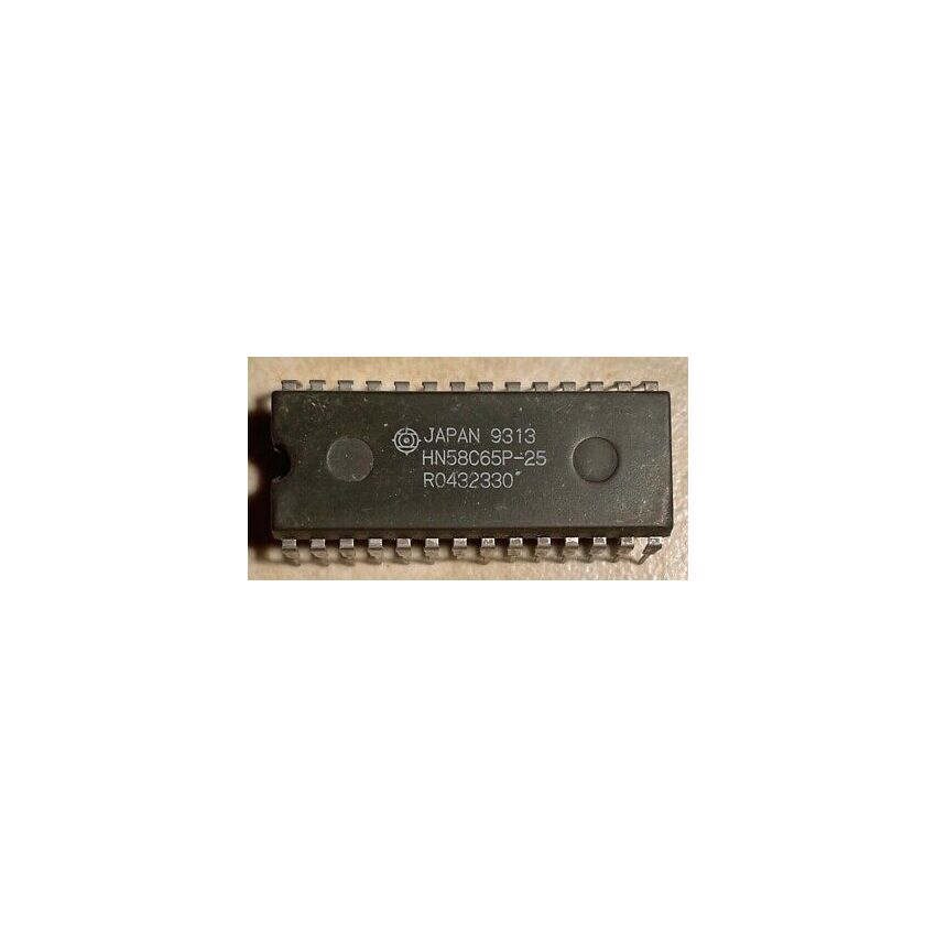 HN58C65P-25 ,Electrically Erasable Programmable CMOS ROM - 8192x8 bit, 28-Pin DIP, 250ns Access Time