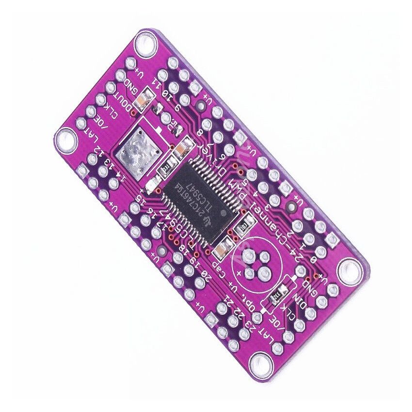 TLC5947, 24-Channel PWM LED Driver Module, Internal Oscillator