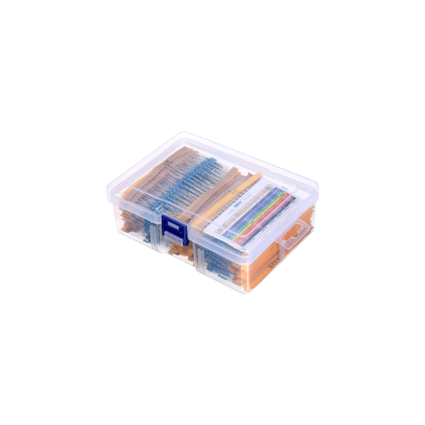 2600PCS 1/4W 1% Metal Film Resistor Assortment Kit – 130 Values, Fixed Resistors Set