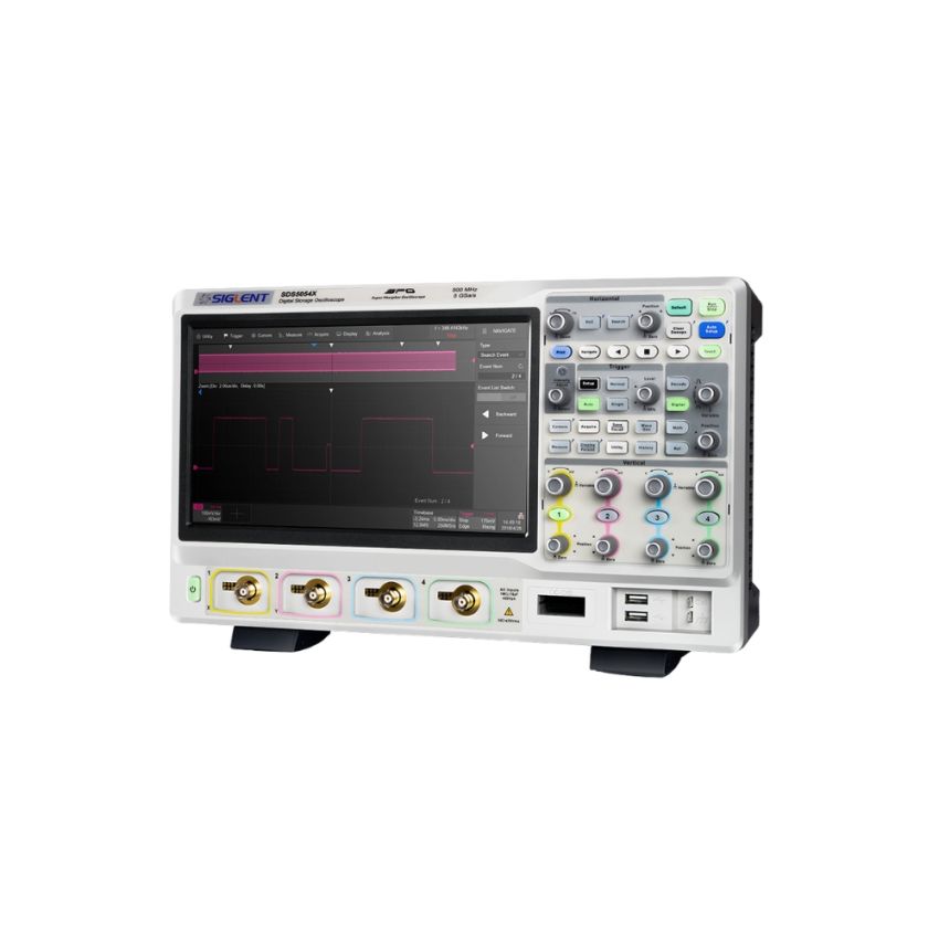 SDS5034X, 4-Channel Oscilloscope, 350 MHz Bandwidth, 5 GSa/s Sampling Rate, 250 Mpts Memory Depth