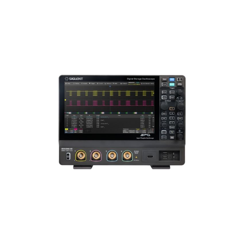 SDS1204X HD, 4 Channel Oscilloscope, 200 MHz Bandwidth, 12 bit Resolution