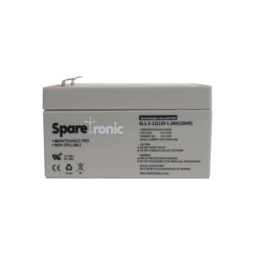 SL1.3-12 - Sparetronics, 1.3Ah, 12V, Lead-Acid Battery