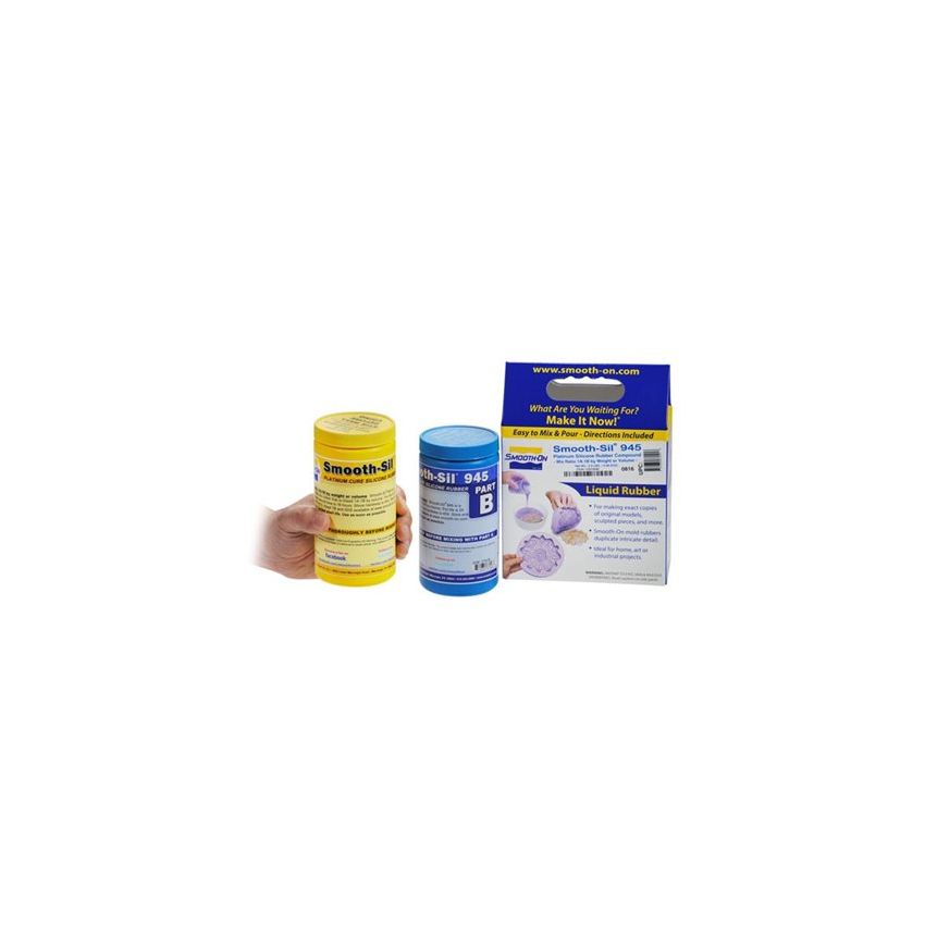 Smooth-Sil 945 -Trial Kit Packing 0.90Kgs Kit (1 Quart A (0.45Kgs) +1 Part B (0.45Kgs)) Mix Ratio 1A 1B by Volume Colour Purple Pot life 25mins Hardness 45A