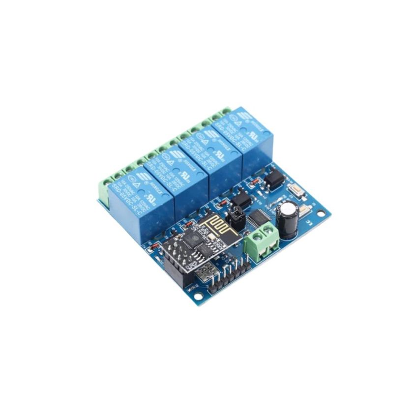 ESP8266 ,ESP-01 4-Channel Relay Module, 12V DC, WiFi Control