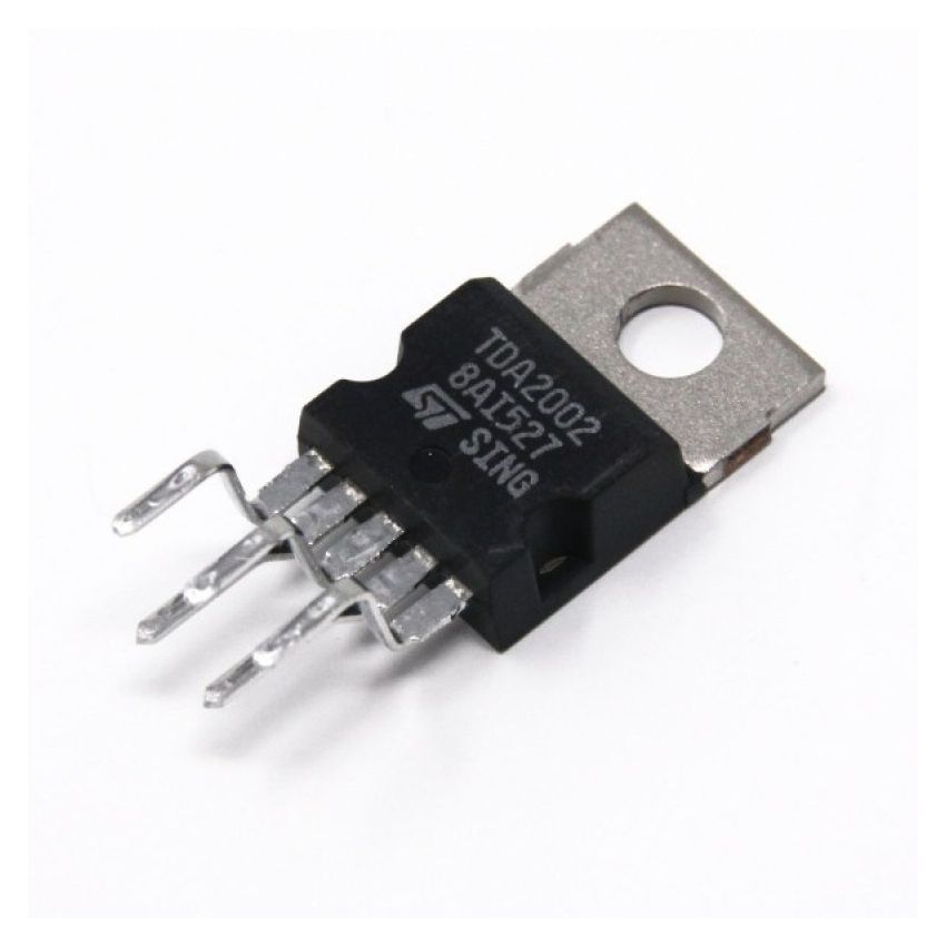 TDA2002, TO-220-5, Audio Power Amplifier  8W Output, Overvoltage and Short-Circuit Protection