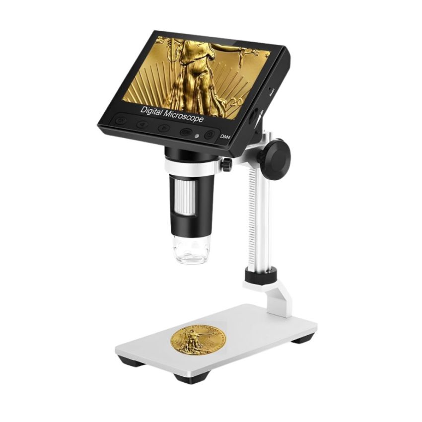 DM4,Portable Digital Microscope,4.3-inch LCD Display, 1000x Magnification
