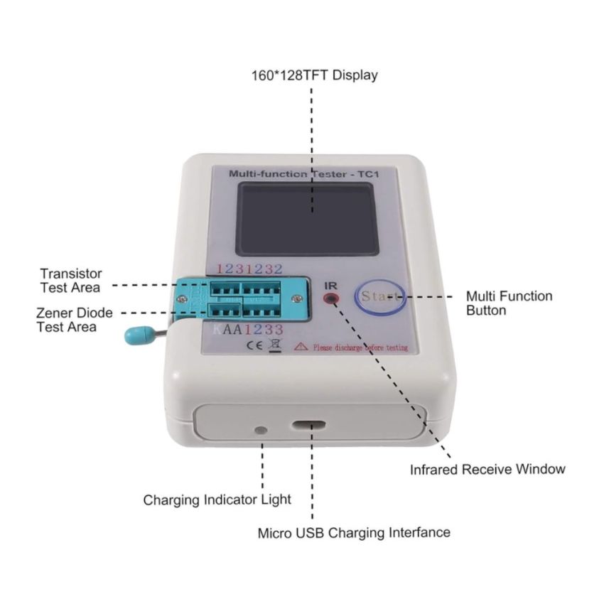 TC-1 Multifunction Tester,High Precision,Easy to Use,Versatile Component Testing