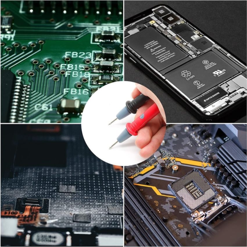 Multimeter Test Leads - Needle Tip Probe Set with Silicone Cable