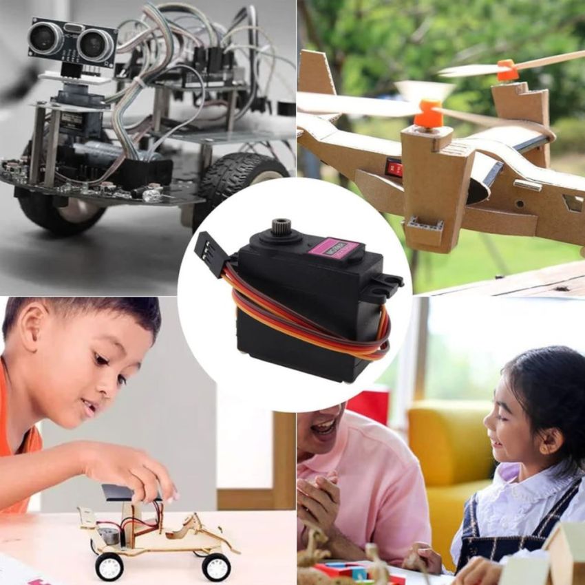 [4-Pack] MG996R 55g Metal Gear Torque Digital Servo Motor for Futaba JR RC Helicopter Car Boat Robot