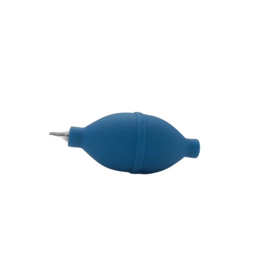 Precision Rubber Air Blower Dust Cleaner with Metal Nozzle,Blue