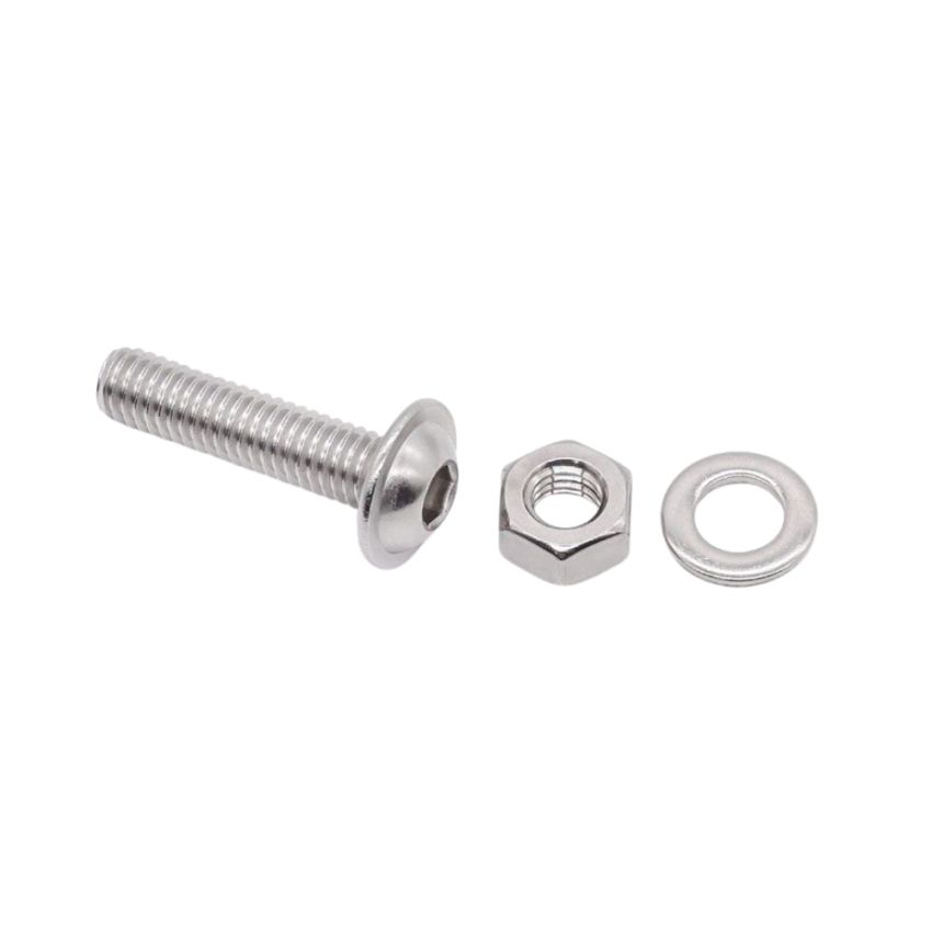 Stainless Steel Button Head Bolt with Washer Set and Nut,5mmx25mm