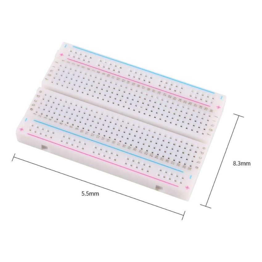 Mini 400 Points Solderless Breadboard, Prototyping Board for Arduino and DIY Projects
