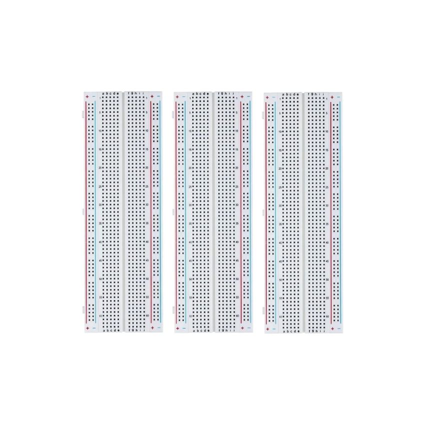 830-Point Solderless Breadboard Ideal for Arduino,Raspberry Pi,and Electronics Prototyping,3 Pieces
