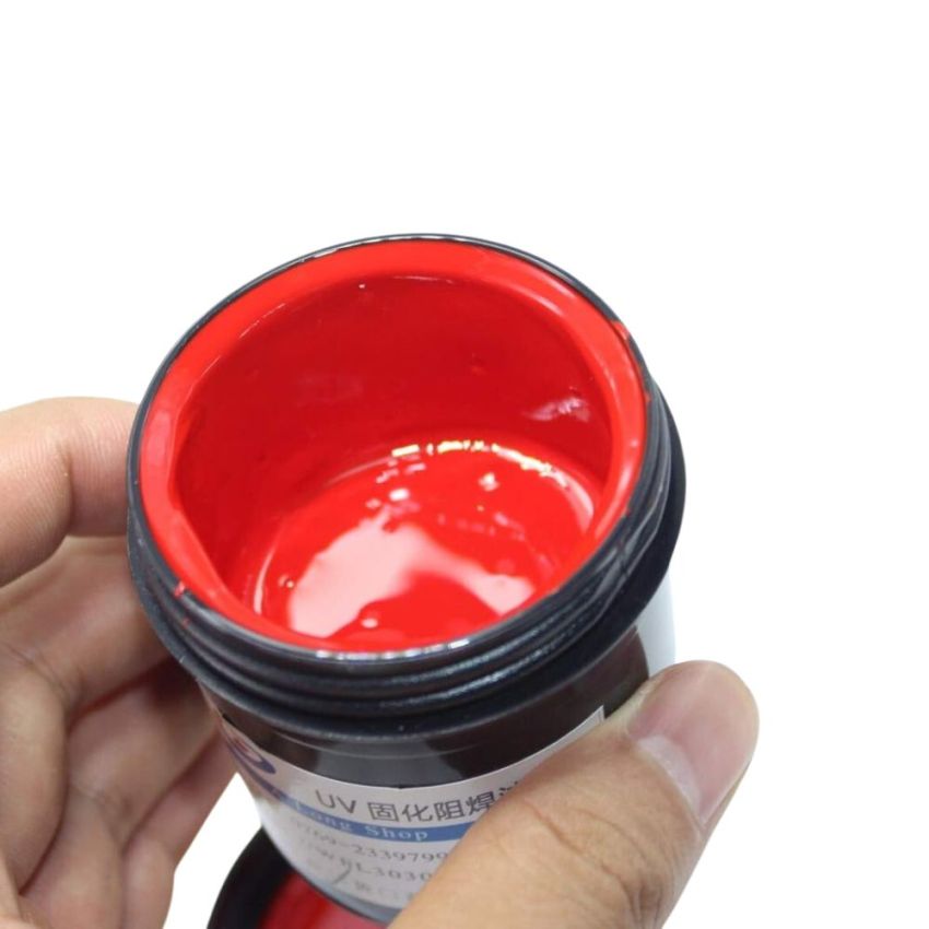 UV Curable Solder Mask PCB Ink, Red,100g