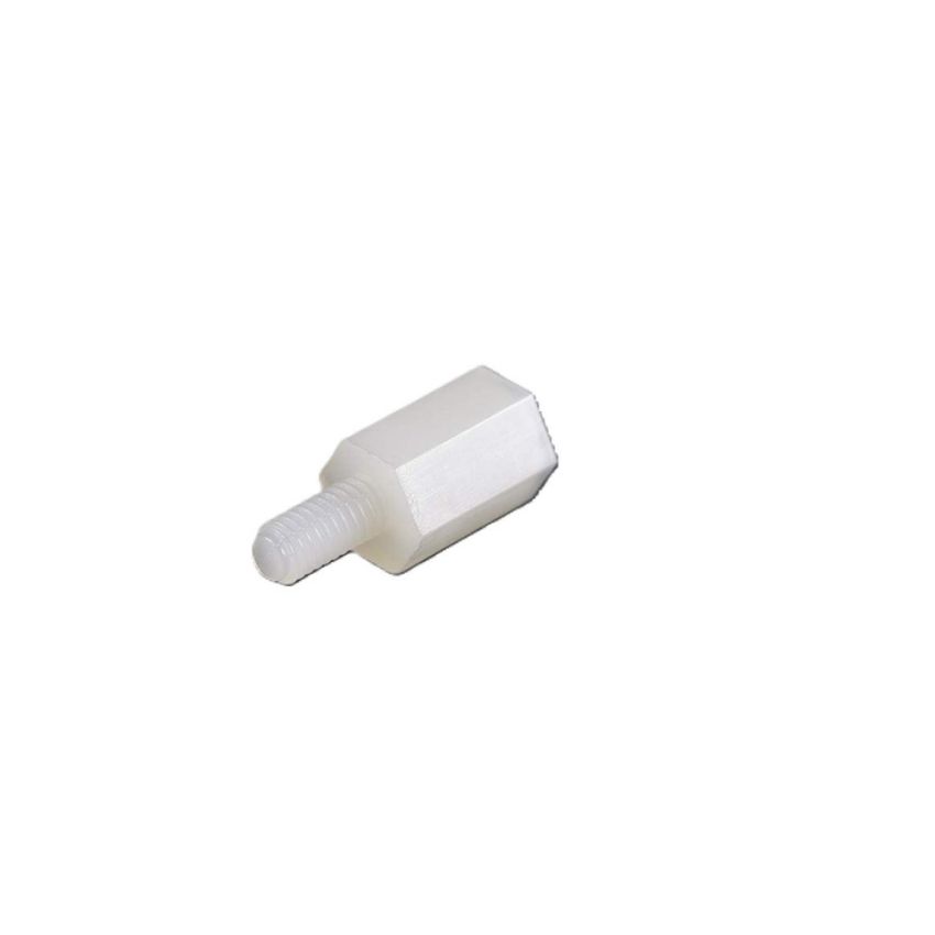 Thread Plastic Spacing PCB Screw,White,6mm+6mm,M3