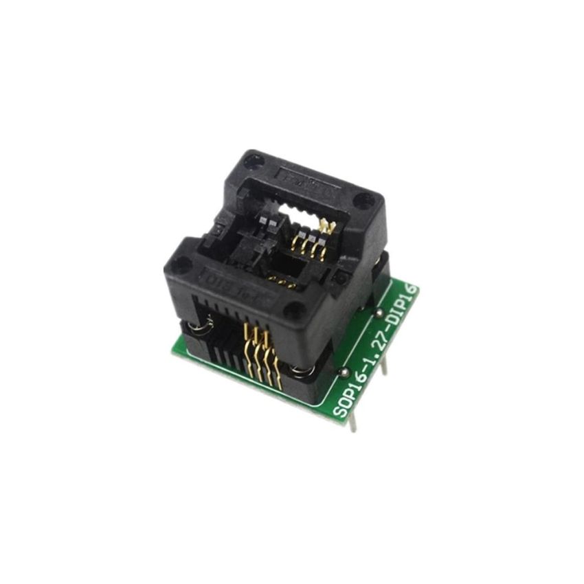 OTS-16-03,Programmer Adapter, DIP16 IC Socket, Test Clip