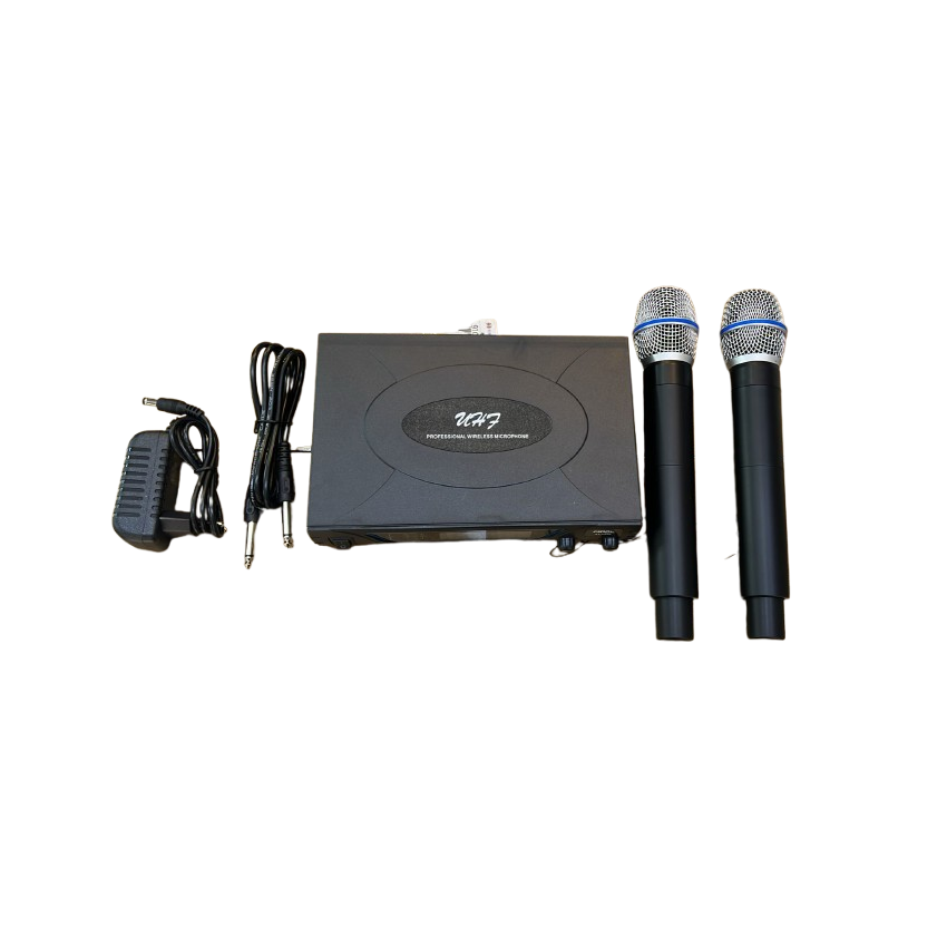 CAROL AT-2800 VHF Wireless Microphone - Dual Handheld, Crystal Oscillation, Long-Range, High-Fidelity Sound for Performances and Events