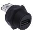 IP67 Female to Female USB Connector USB 2.0 Type A Adapter Straight Front Mount