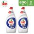 Fairy Plus Original Dishwashing Liquid Soap With Alternative Power To Bleach, 2 X 600 Ml