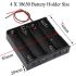 18650 4-Slot Battery Holder with Leads - 3.7V