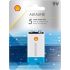 6LR61-BP1 9V Alkaline Battery, 550mAh Capacity, Single Blister Pack