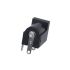 DC Power Jack/Connector, 2.1mmx5.5mm,Panel Mount, Black,Plastic Housing